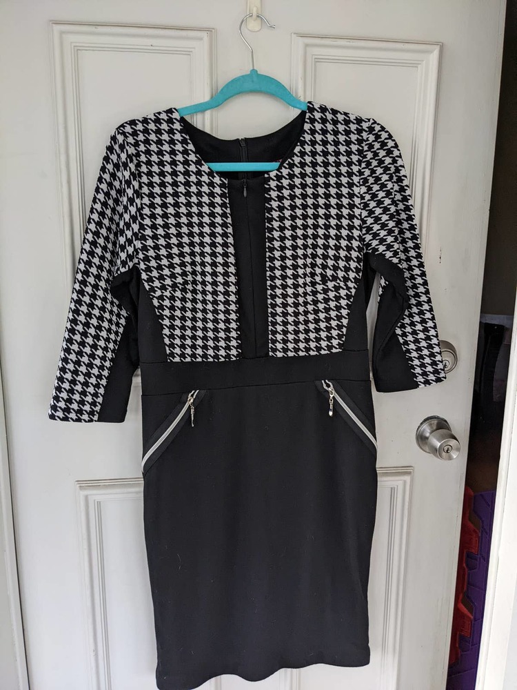 Miusol Gingham Pattern Work Dress - image 1
